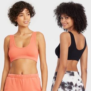 reversible seamless ribbed bralette - bundle NWT